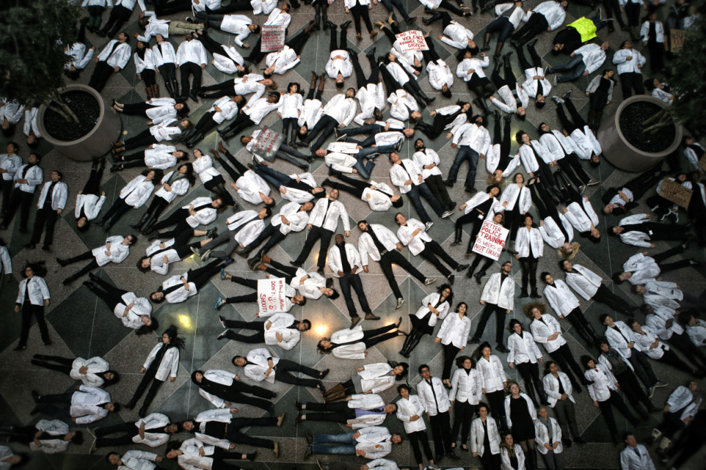 White Coats 4 Black Lives Protest 12/10/2014 at Harvard Medical School